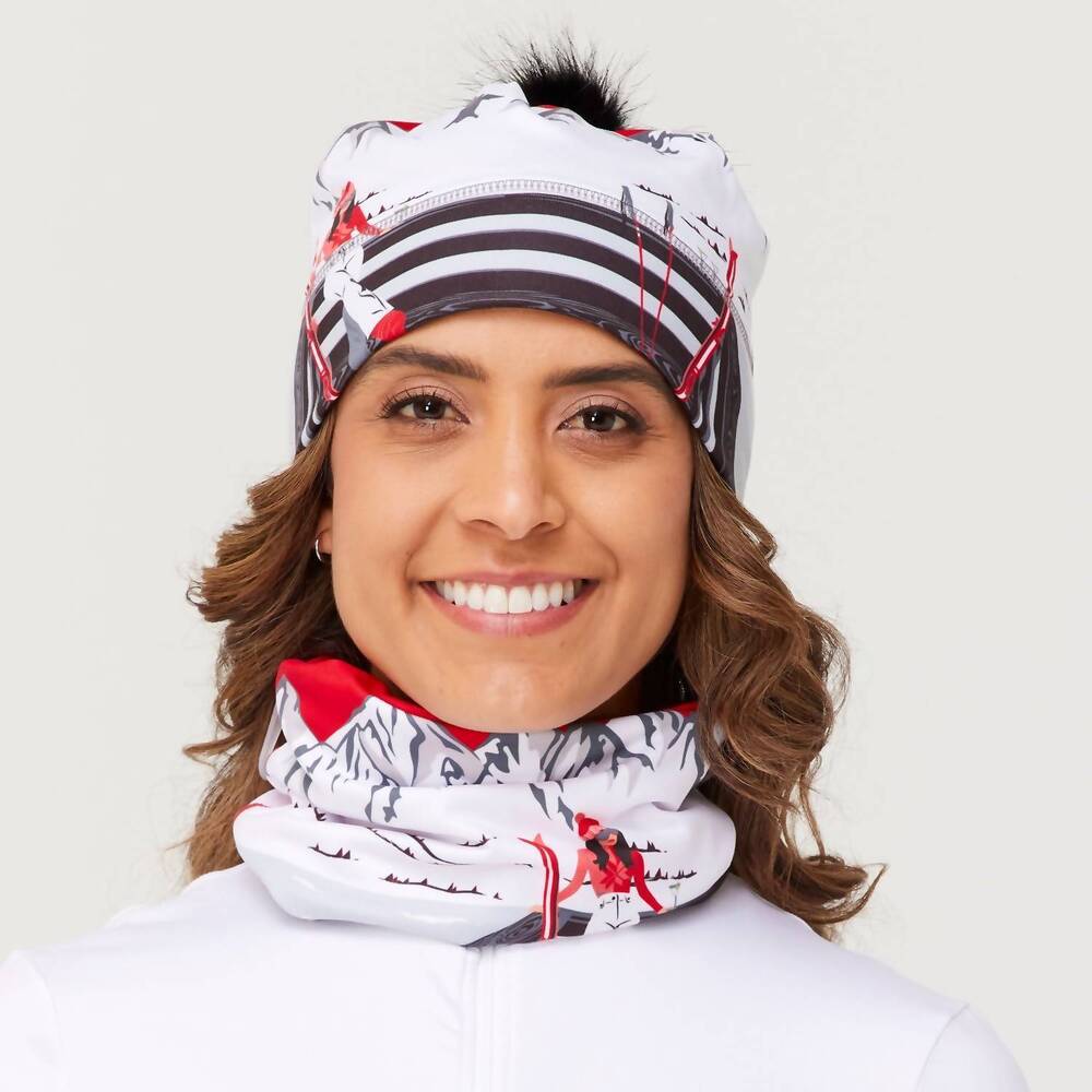 NEW KRIMSON KLOVER illustrated beanie in apres anyone red
